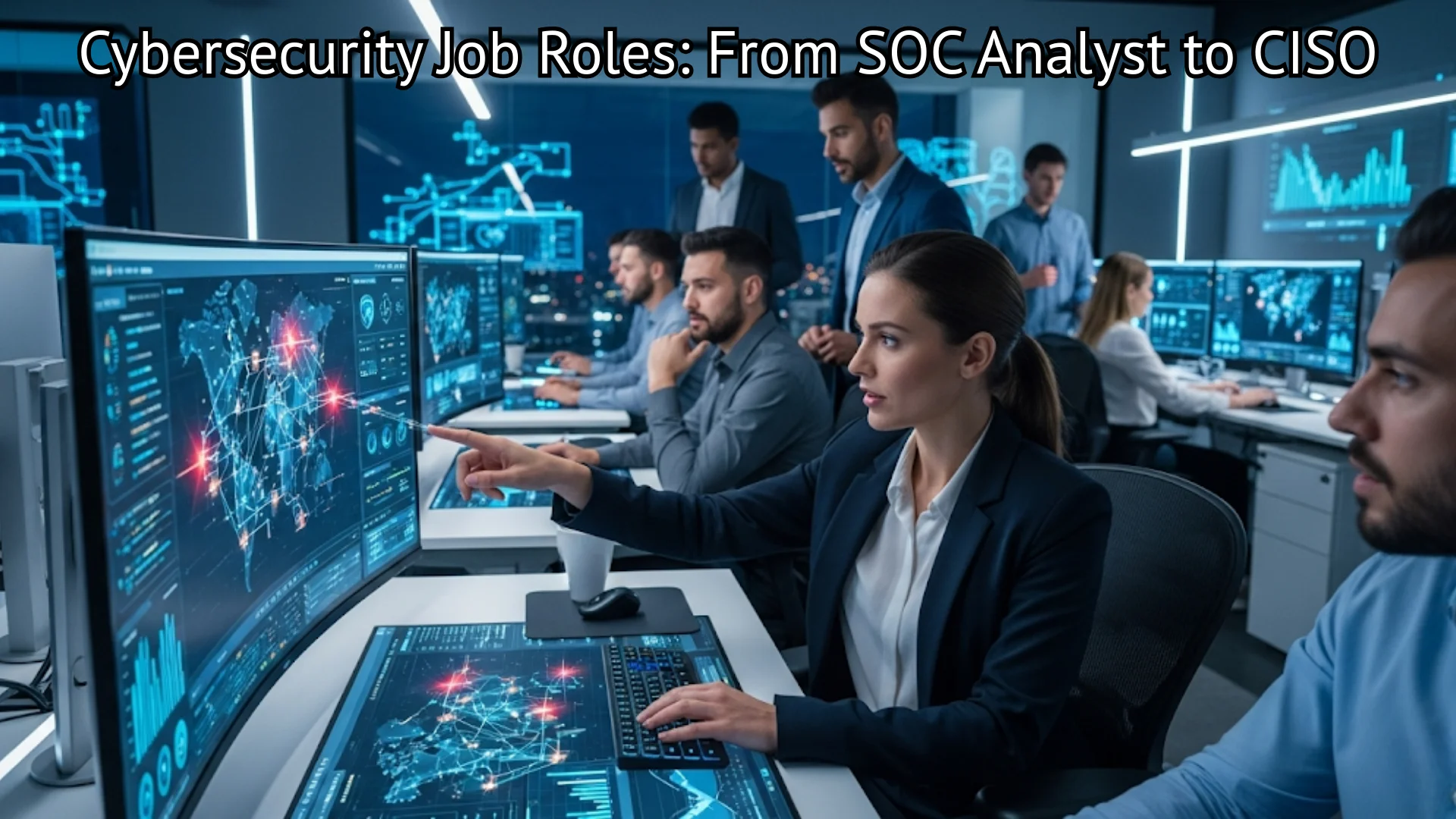 Read more about the article Cybersecurity Job Roles: From SOC Analyst to CISO