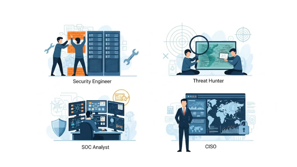 Cybersecurity Job Roles: From SOC Analyst to CISO
